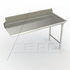 Thumbnail image #1 for AERO Manufacturing Aerospec 2CD-R-84 Straight Clean Dish Table, 84"W x 30"D, Left-to-Right, 14-Gauge 304 Stainless Steel, 10"H Backsplash