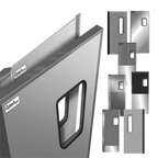 Thumbnail image #1 for Curtron Products Service-Pro® Series 30 SPD-30-SS-GK-DBL-4296 Double Swinging Door, 42 x 96 in, Stainless Steel, 9 x 14 in Windows