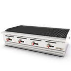 Thumbnail image #1 for Drago DRCBR48 48-Inch Radiant Gas Charbroiler with 4 Cast-Iron Burners and Removable Stainless Steel Radiants