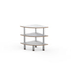Thumbnail image #1 for Steelite Mogogo, Modular MGCMLX04CSXF Modular Classic Corner Unit, White Carrera and Stainless Steel