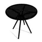 Thumbnail image #1 for ATSMFG ATS AT&S-ABB30 MFG Outdoor Bar-Height Table, 30-Inch Round Aluminum Dot-Mesh Top with Umbrella Hole, Black Powder Coat