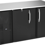 Thumbnail image #1 for Victory Refrigeration VBB58HC-F-B 58-Inch 2-Door Back Bar Refrigerator, Solid Doors, Stainless Steel Top, Black Exterior