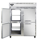 Thumbnail image #1 for Continental Refrigerator 2RENSAPTHD Two-Section Pass-Thru Reach-In Refrigerator, 57" Wide, Half-Height Solid Doors, Stainless Steel