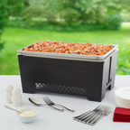 Thumbnail image #2 for Chef Master 90253 Collapsible Wind-Resistant Chafing Frame, 21"W x 12-3/4"D x 9-1/2"H, Holds Standard Full-Size Pan Case of 2