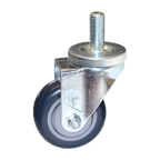Thumbnail image #1 for Component Hardware CMT2-3PPB 3-Inch Polyurethane Swivel Caster with Threaded Stem, No Brake, 250 lb Capacity
