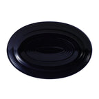 Thumbnail image #1 for CAC China Tango TG-13-CBU Porcelain Oval Platter, 11-3/4" x 8" x 1-1/4", Embossed Rim, Cobalt Blue 1 Dozen