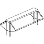Thumbnail image #1 for Piper Products/Servolift Eastern Reflections RBPG-50 Double-Sided Buffet Protector Guard with End Guards, 3 Openings, for 50-Inch Unit