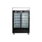 Thumbnail image #1 for Omcan 48664 (RE-CN-0810) Refrigerator Merchandiser, two-section, 47"W x 26"D x 80"H, 29.5 cu. ft. capacity, (2) sliding glass doors, 33°F to 43°F