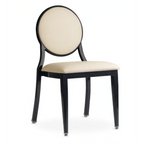 Thumbnail image #1 for G & A Commercial Seating Elio 2743-ST-CU 4-High Stackable Banquet Chair, Upholstered Rounded Back and Seat, 18-Gauge Steel