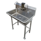Thumbnail image #1 for IMC/Teddy WSMS-2-60 2-Station Wall-Mounted Hand Wash Sink, 60"W x 18"D x 7" Deep, 10"H Backsplash, 2 Gooseneck Faucets