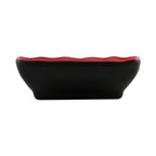 Thumbnail image #2 for G.E.T. Karma - EGS JW3252T-BR 2 oz Melamine Sauce Dish, Red Interior/Black Exterior, 3-1/4" x 2-1/2" x 1" Case of 6