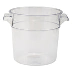 Thumbnail image #1 for Alegacy Foodservice Products PCSC1R 1 Qt Clear Round Polycarbonate Storage Container, Container Only Case of 12
