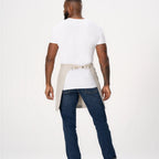 Thumbnail image #2 for Chef Works AHS02-ECR-0 Unisex Half Bistro Canvas Apron, Ecru, Hidden Pen Pocket