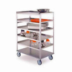 Thumbnail image #1 for Lakeside Manufacturing 446 Open Tray Cart, 4-Shelf, 35"W x 21"D, Stainless Steel, Push Handle