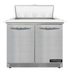 Thumbnail image #1 for Continental Refrigerator Designer Line D36N8C-FB 36-Inch One-Door Sandwich Prep Refrigerator, Front-Breathing, 8-Pan, 19-Inch Cutting Board