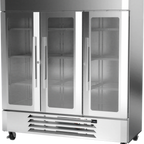 Thumbnail image #1 for Victory Refrigeration UltraSpec™ LSR72HC-1 Three-Section Glass Door Merchandiser Refrigerator, 70.19 cu. ft., Bottom-Mounted 1/2 HP Compressor