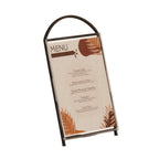 Thumbnail image #1 for Cal-Mil Brooklyn 22409-811-13 Arched Rectangular Sign Holder, Black Metal, 8.5"W x 3"D x 14"H