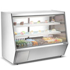 Thumbnail image #1 for USR Brands Coldline HDL72 72-Inch Refrigerated Meat Deli Case with Rear Refrigerated Storage, Slanted Glass, Self-Contained Refrigeration