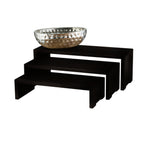 Thumbnail image #1 for TableCraft Products RBK300 Black Rectangular Wood Buffet Riser Set, 3-Piece Nesting