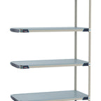 Thumbnail image #1 for Metro MetroMax i MX-1830F-74-A4 Solid Polymer Add-On Shelving Unit, 18"D x 30"W x 74"H, 4-Tier