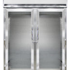 Thumbnail image #1 for Continental Refrigerator Designer Line D2RINSSRT-GD-SD 2-Section Roll-Thru Reach-In Refrigerator, Glass Front/Stainless Rear, Self-Contained
