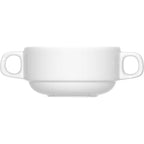 Thumbnail image #1 for Libbey B1100 by Bauscher 662282512000000 Porcelain Handled Cream Soup Cup, 8.5 oz