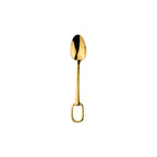 Thumbnail image #1 for Kadra Kitchenware Vikko Dine VF-03-TS Demitasse Tea Spoon, Full Gold Mirror Finish, 18/10 Stainless Steel Case of 12