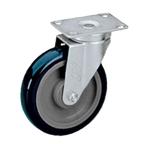 Thumbnail image #1 for Component Hardware CMP1-4PPB Medium-Duty Swivel Plate Caster, 4-Inch Polyurethane Wheel, No Brake, 250 lb Capacity