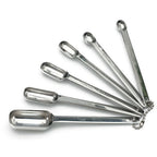 Thumbnail image #1 for JB Prince RSVP International UA302 R 18/8 Stainless Steel Rectangular Measuring Spoon Set, 6-Piece