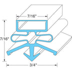 Thumbnail image #1 for AllPoints Foodservice Parts & Supplies Mavrik 741347 Magnetic Dart-Mounted Door Gasket for True TSSU/TUC/TWT-36, Black