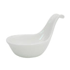 Thumbnail image #1 for CAC China Accessories BH-105 Porcelain Mini Dish with Handle, 3 oz, 5-Inch Oval, Bone White Case of 3 Dozen