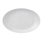 Thumbnail image #1 for Reserve by Libbey - Parisian 113336 White Porcelain Oval Coupe-Rim Platter, 8.6"W x 5.5"D x 1.5"H