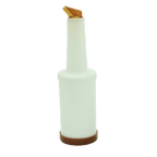 Thumbnail image #1 for Thunder Group PLSNP01B 1-Quart Plastic Storer and Pour, Brown, Color-Coordinated Spout and Cap Case of 12