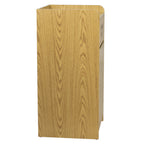 Thumbnail image #2 for Flash Furniture MT-M8520-TRA-OAK-GG 36-Gallon Square Wood-Grain Trash Receptacle with Hinged Swing Door