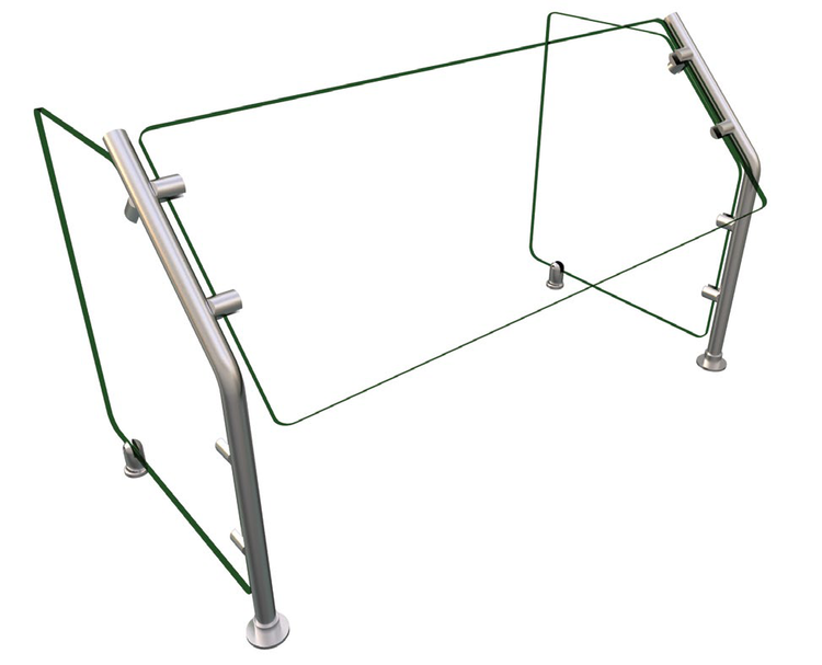 Product image #2 for Hatco Flav-R-Shield ES31-36 Self-Service Single-Sided Sneeze Guard, 36 x 18 x 22 Inches