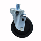 Thumbnail image #2 for BK Resources 4SBR-6ST-LDP Polyolefin Stem Caster, 4 in Diameter, Threaded Stem, Without Brake, 300 lb Capacity