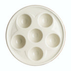 Thumbnail image #2 for Steelite Diversified Ceramics HL11660ALBB 6-Compartment China Escargot Dish, 6.75 x 1.5 in, Brown and White 1 Dozen