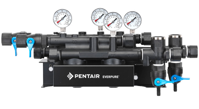 Product image #3 for Everpure QC7I DIO Water Filtration System Manifold with Built-In Shut-Off Valve