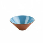 Thumbnail image #1 for G.E.T. cheforward SH.AZC-1120BLU Heart-Shaped Blue Terracotta Japan Bowl, 9.25"W x 8.46"D x 11.18"H Case of 10