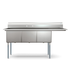 Thumbnail image #5 for KoolMore 75-Inch 3-Compartment Commercial Sink with Right-Hand Drainboard and Backsplash