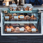 Thumbnail image #1 for RPI Industries Monarch SCMB48R-H42 Full-Service Refrigerated Bakery Display Case, 48", Square Heated Glass, Self-Contained Refrigeration