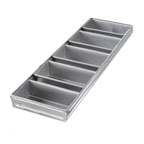Thumbnail image #1 for Chicago Metallic Bakeware 44575 5-Pan Strapped Bread Pan Set, Coated Aluminized Steel Case of 6