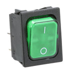 Thumbnail image #1 for AllPoints Foodservice Parts & Supplies Mavrik 8011987 Green-Light Rocker Switch, 16A/250VAC