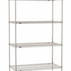 Thumbnail image #1 for Metro Super Erecta SE-1872S-74-S4 Stationary Starter Wire Shelving Unit, 72"W x 18"D x 74"H, 600 lb. capacity per shelf, 2000 lb. capacity per unit
