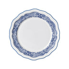 Thumbnail image #1 for Steelite International Folio, Porcelain 62565FP811 10-1/4" Round Porcelain Rim Plate, Scalloped Edge, Adelina Willow Rim Blue Case of 2 Dozen