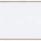 Thumbnail image #1 for AARCO Products WOS48144 Wall-Mount Porcelain Markerboard, White, Red Oak Frame, 144"W x 48"H