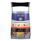 Thumbnail image #1 for Jaccard Corporation MicroEdge™ 201204BGF2 ™ Tri-Blade Box Grater, Fine, Coarse & Ribbon Cuts, Stainless Steel, Black Handle Case of 24