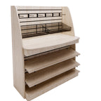 Thumbnail image #1 for Axis Designs Micro Market Fixtures FSLSUMB-4860 Micro Market Low-Side Merchandiser, Wood Frame, Slatwall, 48"W x 21-3/4"D x 60"H