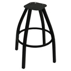 Thumbnail image #1 for Oak Street SL2132-BOTTOM Free-Standing Bar Stool Bottom Frame for Swivel Stool, Single Footring, Black Powder-Coat Finish