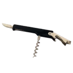 Thumbnail image #1 for Browne USA Foodservice 574077BK Single-Hinged Waiter's Corkscrew, 4-1/2"L, Hard Steel Worm, Black Plastic Handle